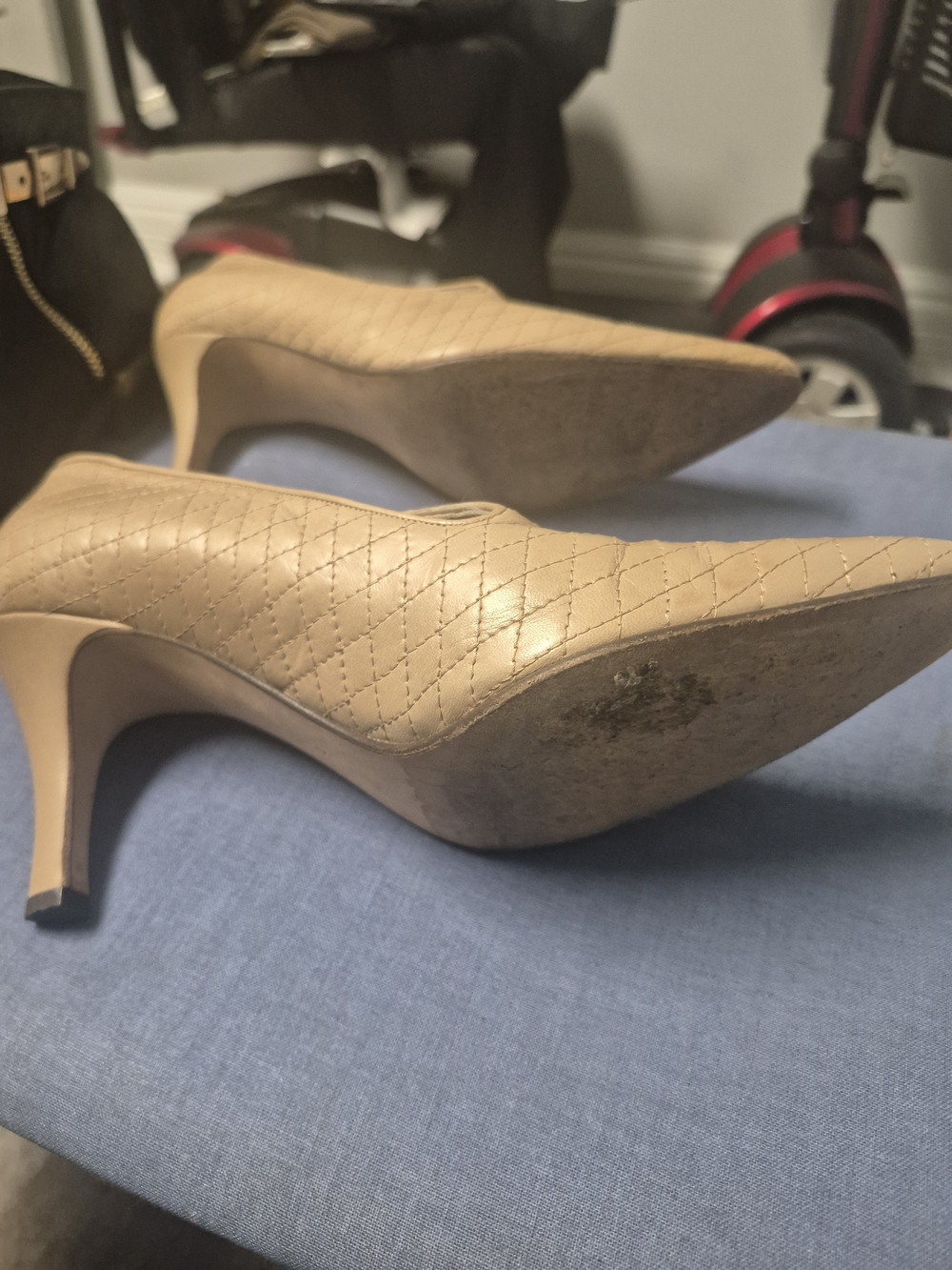Bally Vintage Tan Quilted Leather High-Vamp Loafer Heels Old Money Corporate - Picture 5 of 12